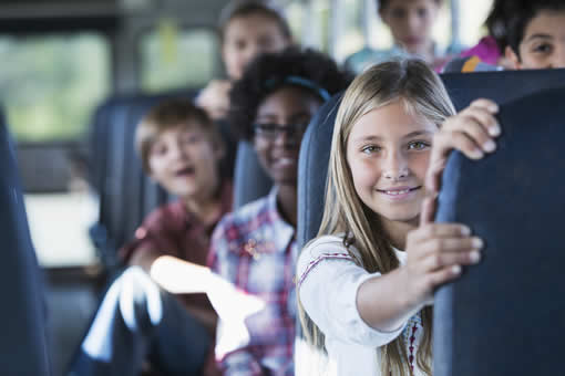 Children on school bus