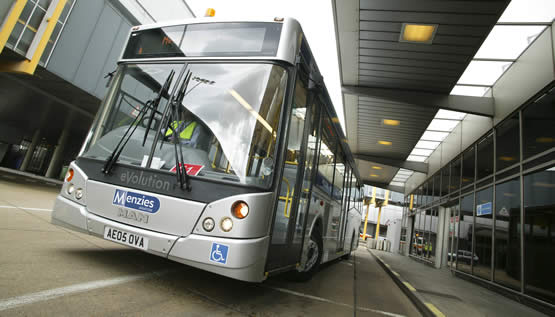 Photo of a Menzies Aviation bus