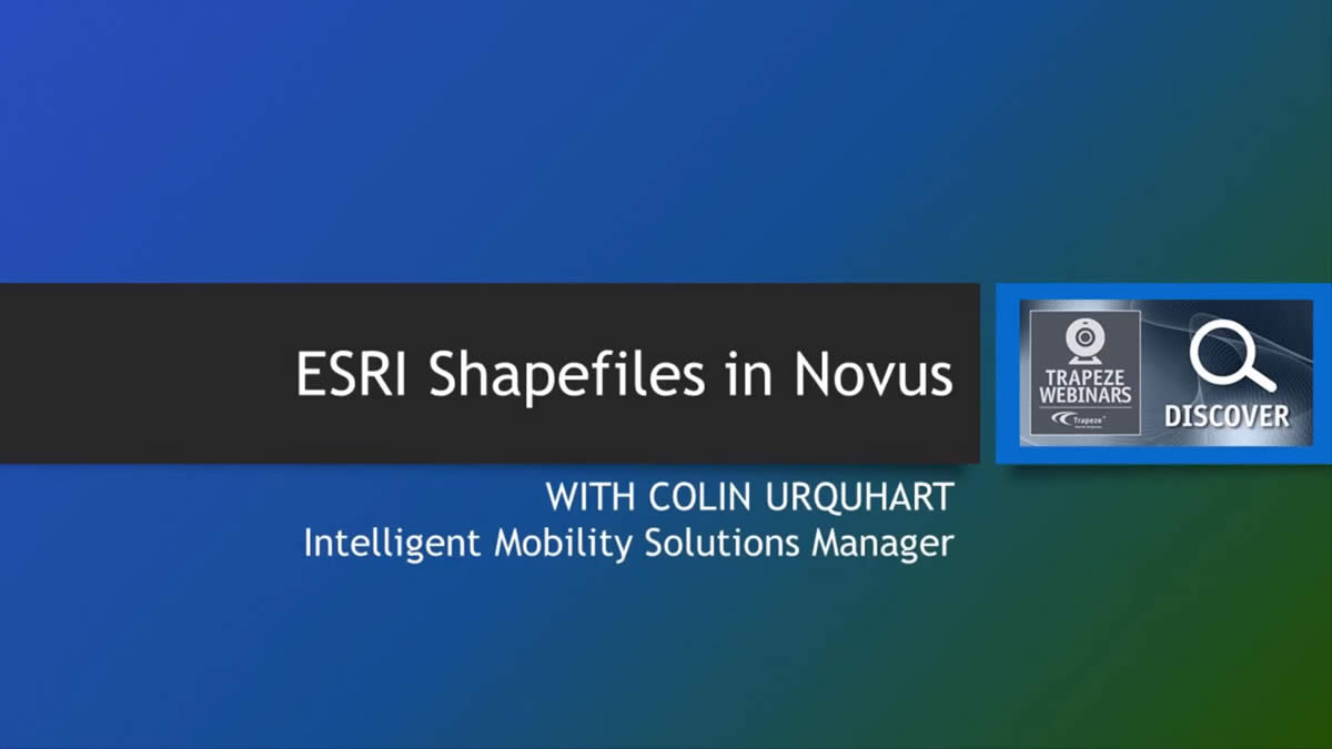 Exporting ESRI Shapefiles now within Novus Trapeze Group (UK)